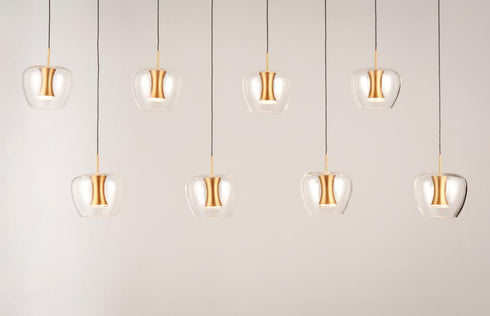 ET2 Newton Multi Light Pendant Model: E24165-18BKGLD