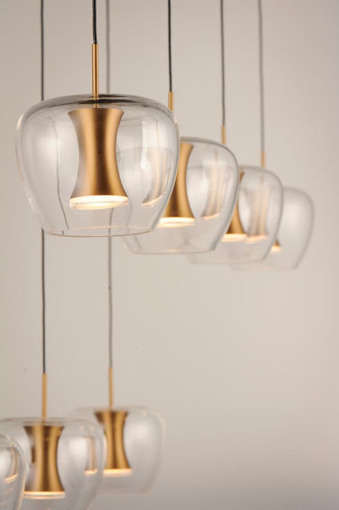 ET2 Newton Multi Light Pendant Model: E24165-18BKGLD