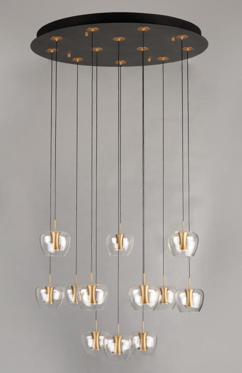 ET2 Newton Multi Light Pendant Model: E24167-18BKGLD