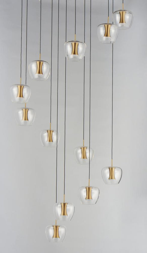 ET2 Newton Multi Light Pendant Model: E24169-18BKGLD