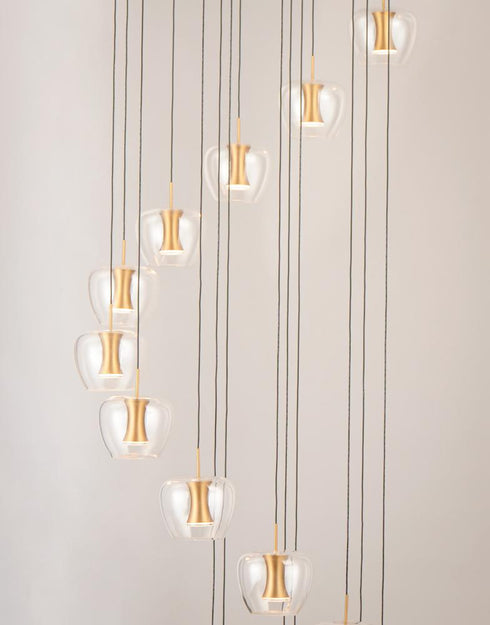 ET2 Newton Multi Light Pendant Model: E24169-18BKGLD