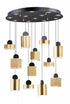 ET2 Nob Multi Light Pendant Model: E20869-75BKGLD