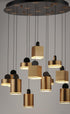 ET2 Nob Multi Light Pendant Model: E20869-75BKGLD