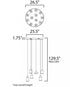 ET2 Nob Multi Light Pendant Model: E20869-75BKGLD