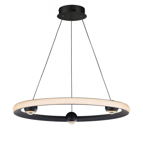 ET2 Nodes Ring Pendant in Black Finish Model: E23512-BK