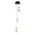 ET2 Pebble Multi Light Pendant in Black / Polished Gold Finish Model: E11073-122BKPG