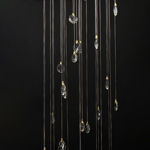 ET2 Pebble Multi Tier Chandelier in Black / Polished Gold Finish Model: E11070-122BKPG