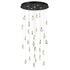 ET2 Pebble Multi Tier Chandelier in Black / Polished Gold Finish Model: E11070-122BKPG