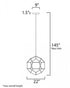 ET2 Penta Pendant System Model: E25104-BK