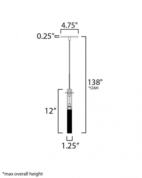 ET2 Pipette Single Pendant Model: E31091-93PC