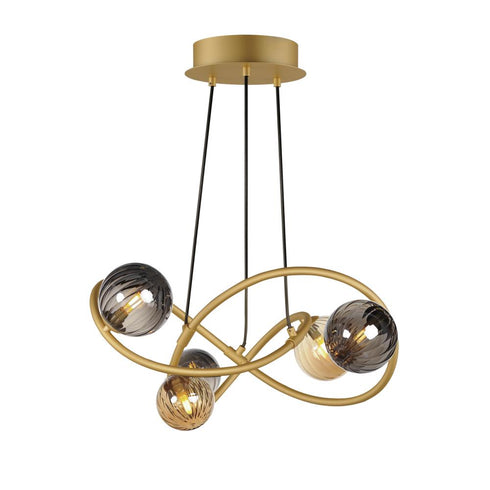 ET2 Planetary Chandelier in Gold Finish Model: E24185-148GLD
