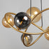 ET2 Planetary Chandelier in Gold Finish Model: E24188-148GLD