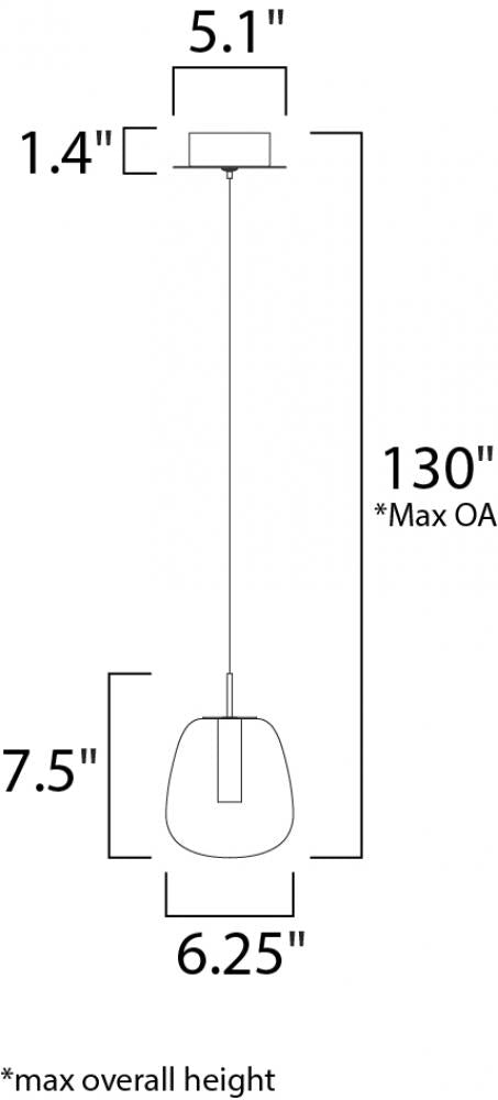 ET2 Puffs Single Pendant Model: E21121-11WT