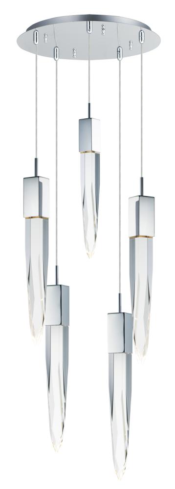 ET2 Quartz Multi Light Pendant in Polished Chrome Finish Model: E31244-20PC