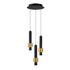 ET2 Reveal Multi Light Pendant in Black / Gold Finish Model: E24753-BKGLD