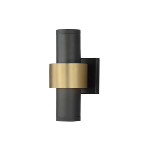ET2 Reveal Outdoor Outdoor Wall Mount in Black / Gold Finish Model: E34754-BKGLD