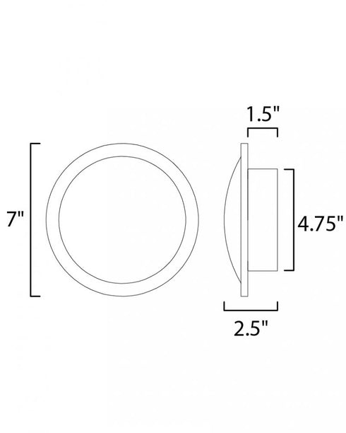 ET2 Saucer Wall Sconce Model: E21540-90BKGLD