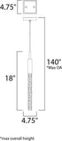 ET2 Scepter 1 Light LED Pendant Model: E32771-91BC