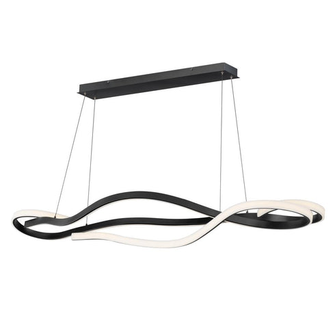 ET2 Serpentine Linear Pendant in Black Finish Model: E30666-BK