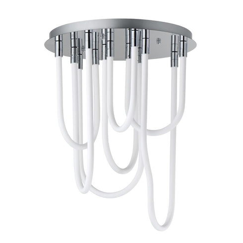 ET2 Solar Powered Soleil Flush Mount Chandelier in Black Finish Model: E24987-BK