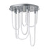 ET2 Solar Powered Soleil Flush Mount Chandelier in Black Finish Model: E24987-BK