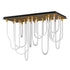 ET2 Solar Powered Soleil Flush Mount Chandelier in Black Finish Model: E24989-BK