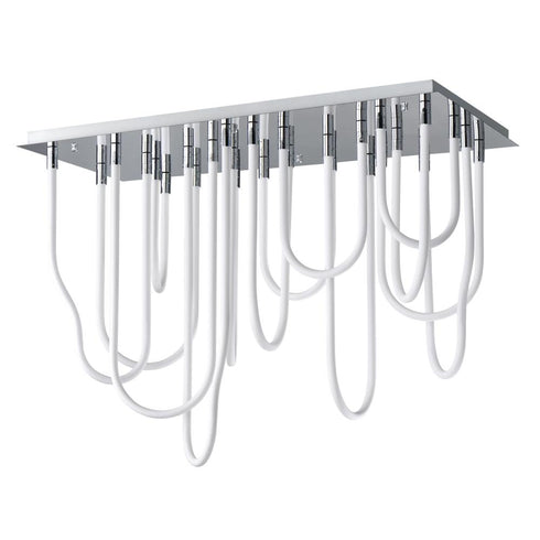 ET2 Solar Powered Soleil Flush Mount Chandelier in Black Finish Model: E24989-BK