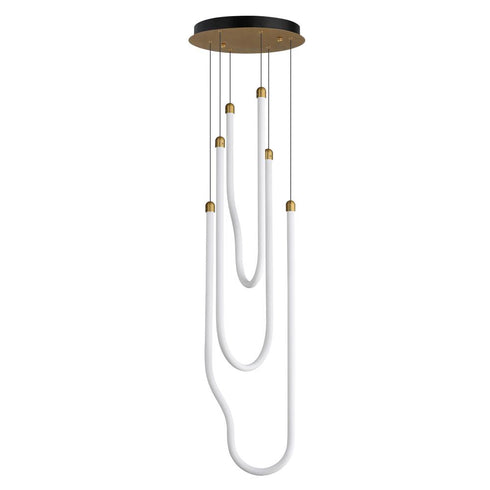 ET2 Solar Powered Soleil Multi Light Pendant in Black Finish Model: E24983-BK