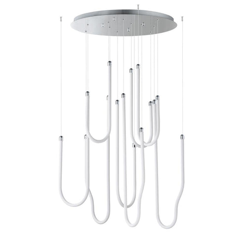 ET2 Solar Powered Soleil Multi Light Pendant in Black Finish Model: E24988-BK