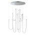 ET2 Solar Powered Soleil Multi Light Pendant in Black Finish Model: E24988-BK