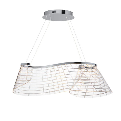ET2 Tartan Linear Pendant in Brushed Champagne Finish Model: E24814-82BCN