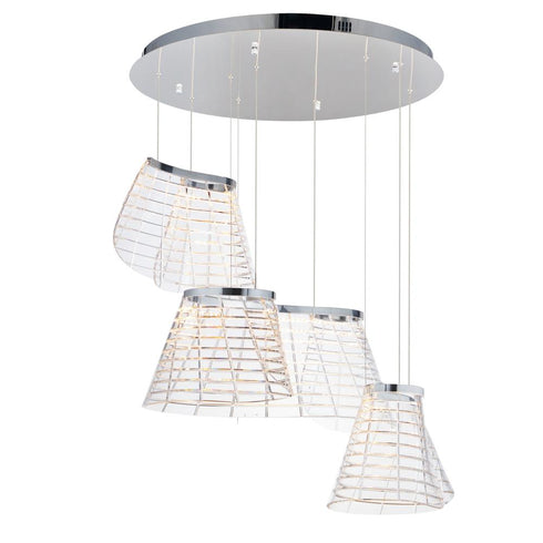 ET2 Tartan Multi Light Pendant in Brushed Champagne Finish Model: E24816-82BCN
