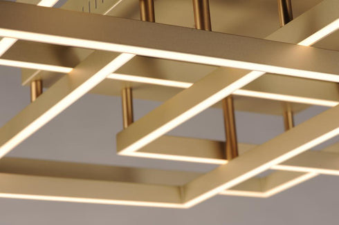 ET2 Traverse LED Single Pendant in Champagne Finish Model: E21516-CHP