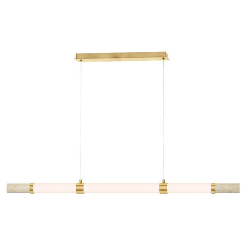 ET2 Travertine Linear Pendant in Travertine / Gold Finish Model: E11056-01TVGLD