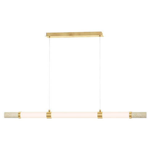 ET2 Travertine Linear Pendant in Travertine / Gold Finish Model: E11056-01TVGLD