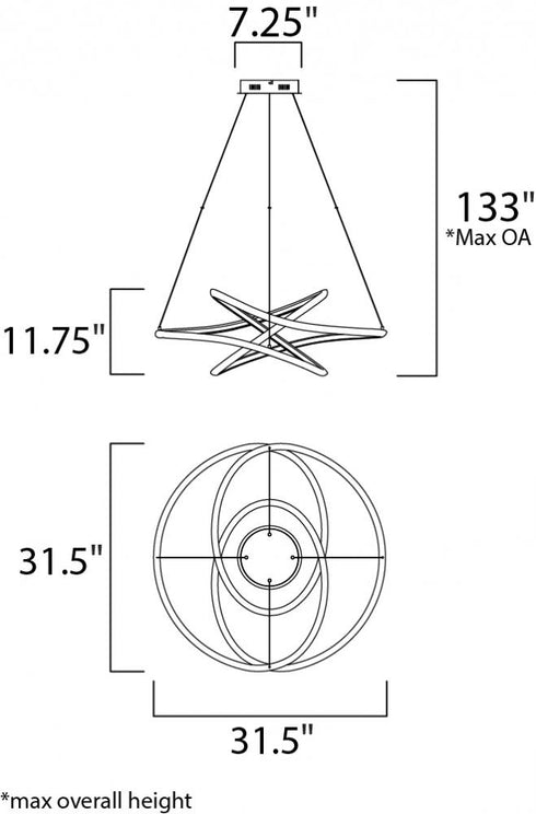 ET2 Twisted Single Pendant Model: E30645-MW