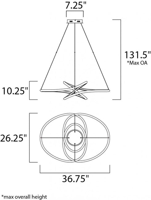 ET2 Twisted Single Pendant Model: E30647-MW