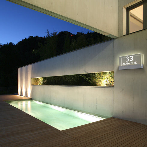 Eurofase 3 Light HALPERNOUTDRLED SIGNSMLMAR in Aluminum Finish Model: 31435-017