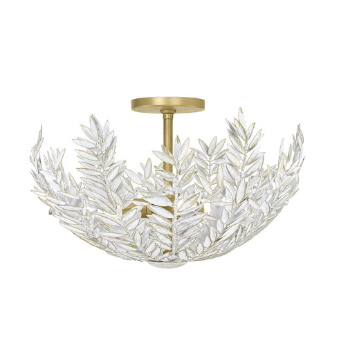 Eurofase Jalore 3 Light Semi flushmount in Distressed White Model: 46437-020