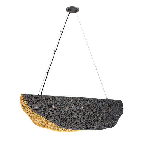 Eurofase Lahar 6 Light Chandelier In Bronze And Gold Model: 46458-018