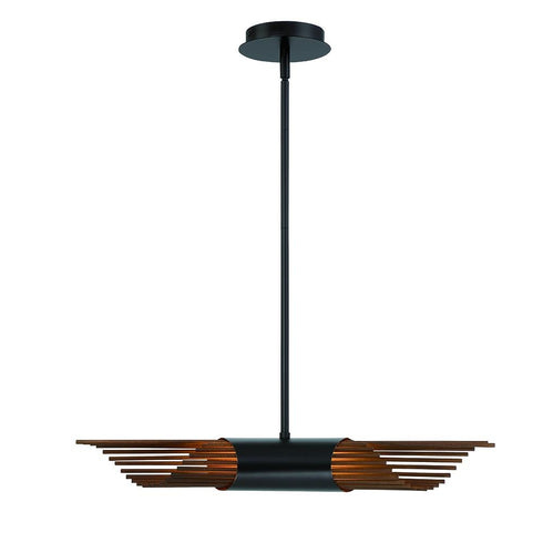 Eurofase Umura 2 Light Chandelier in Black and Aged Gold Model: 44478-018