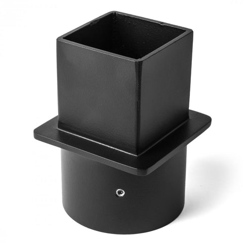 Hubbardton Forge 2.5 Inch Square to 3 Inch Round Post Adapter in Coastal Black Finish Model: 390240-80