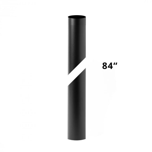 Hubbardton Forge 7' Round Outdoor Post in Coastal Dark Smoke Finish Model: 390272-77