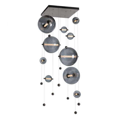 Hubbardton Forge Abacus 10 Light Square LED Pendant Model: 139051-LED-STND-20-GG0694