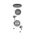 Hubbardton Forge Abacus 4 Light Round LED Pendant Model: 139052-LED-STND-05-YL0694