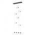 Hubbardton Forge Abacus 6 Light Ceiling To Floor LED Pendant Model: 139055-LED-STND-07-GG0668