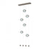 Hubbardton Forge Abacus 6 Light Ceiling To Floor LED Pendant Model: 139055-LED-STND-07-GG0668