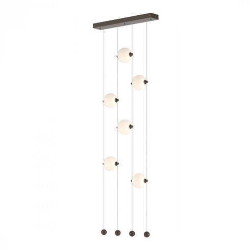 Hubbardton Forge Abacus 6 Light Ceiling To Floor LED Pendant Model: 139055-LED-STND-07-GG0668