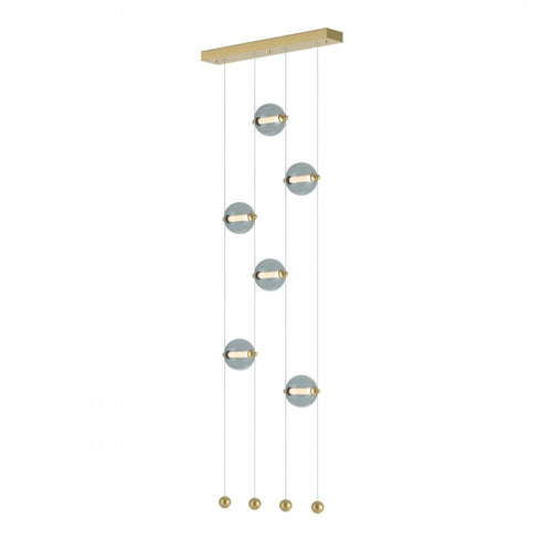 Hubbardton Forge Abacus 6 Light Ceiling To Floor LED Pendant Model: 139055-LED-STND-07-GG0668
