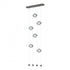 Hubbardton Forge Abacus 6 Light Ceiling To Floor LED Pendant Model: 139055-LED-STND-07-GG0668